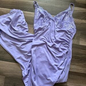 SHEIN Lilac Lace Detail Chemise